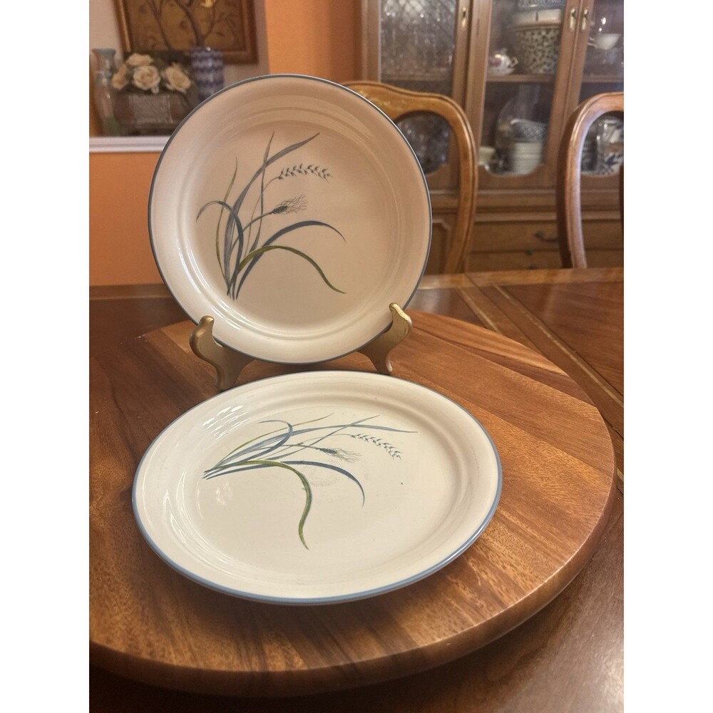 Corelle USA COASTAL BREEZE PATTERN Salad PLATES Blue Green (set of 2) - Picture 5 of 8